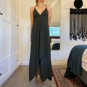 Asymmetrical green dress